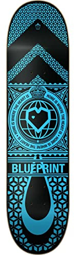 Centrano Home Heart Skateboard Deck Schwarz/Blau 8.25