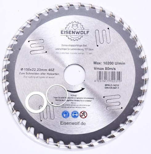 150 diametri x 22,23 mm 20; 16 mm foro 40 denti lama lama per sega circolare di alta qualità per legno