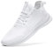 Linenghs Damen Sneakers Sport Running Walking Schuhe Laufschuhe Turnschuhe Freizeitschuhe Outdoor Licht Komfortabel Schuhe Atmungsaktiv Weich Weiß EU 41
