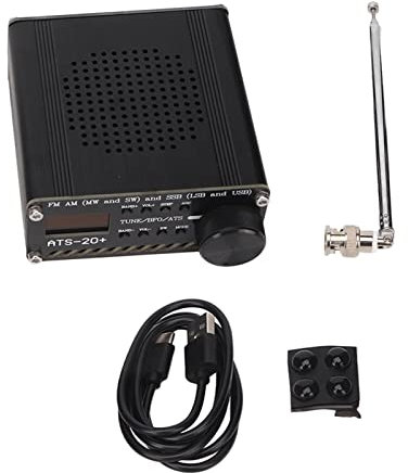 LANTRO JS ATS 20 Récepteur Radio Haute Sensibilité Portable Petit Monde Bande Récepteur Numérique pour Camping en Plein Air Maison Scanner Portable Radio