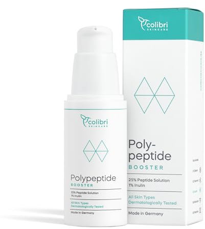 colibri skincare Polypeptide Booster 30ml - Peptide Serum, Falten weg Soforteffekt, Sichtbare Faltenreduzierung mit der Peptide Creme, Stirnfalten & Zornesfalte Pflege