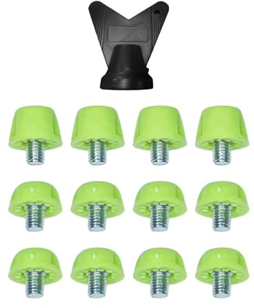 predolo 12x Tacchetti da Calcio Scarpe da Pista Chiodate Universali per Terreni Compatti M5 Filettati Antiscivolo per Scarpe da Calcio per Sport all'aperto al, Verde