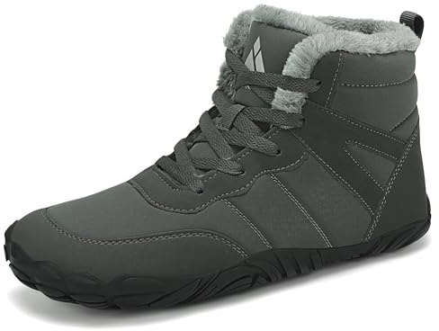 Mishansha Chaussure Neige Homme Femme,Barefoot Hiver Chaude Gr.36-48 | Chaussures Pieds Nus d'Hiver,Chaudes Fourrées,Antidérapantes,Bottines Barefoot,Trekking Randonnée