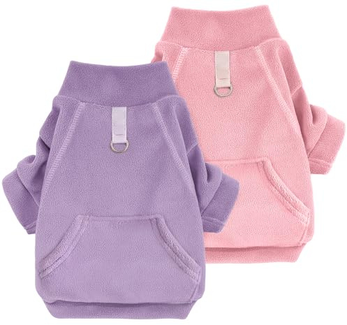 Mosucoirl Pull Chien Hoodie Animaux de Compagnie Manteau Chaud Coton Sweat Shirt Vêtements pour Chiens avec Poches Chien Pull pour Chiens Body