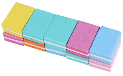 PLAFOPE 10 piezas Bloque Pulidor Uñas Esponja Pequeño Compacto Limas para Manicura Profesional Uñas Naturales Portátil