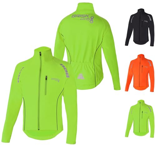 Brisk Bike Chaqueta de ciclismo Chaqueta de ciclismo ultraligera y transpirable para correr (Green, M)