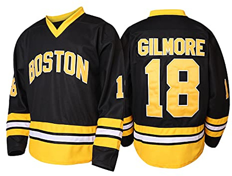 Happy Gilmore 18 Boston Adam Sandler 1996 Movie Ice Hockey Jersey Mens S-XXXL Stitched, Black, XL