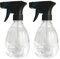Empty Spray Bottle Plastic Bottles Essential Oil Gardening Trigger Sprayer Reusable Fine Mist Travel Party Barbershop Plant Mist Kitchen Bathroom Organic Cleaning Hair Salon 400ml (Clear) (Pack of 2)