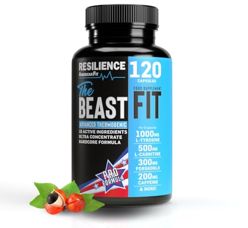The Beast Fit|Quemagrasas potente para adelgazar|120Capsulas|Termogenico Quemagrasas|Pastillas para Adelgazar muy Rapido |Adelgazar Rapido y Efectivo|Quemador de Grasa|Quemagrasas Abdominal|Fat Burner