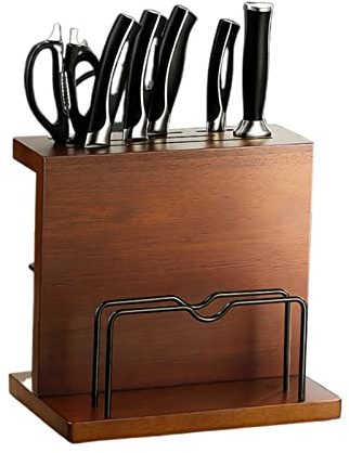 TONGDY Portacoltelli a 7 Scomparti, Supporto for Tagliere, Ceppo for coltelli da banco, espositore for coltelli, Salva Spazio e Mantieni i coltelli in Ordine