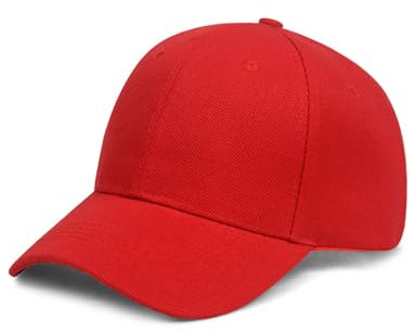 TPZORJX 1 Pezzi Cappello da Baseball, Berretto da Baseball Unisex Regolabile Cappello con Visiera, Casuale Visiera Sport Baseball cap Hip Hop Cappello per Ciclismo, Tennis, Pesca, Corsa - Rosso