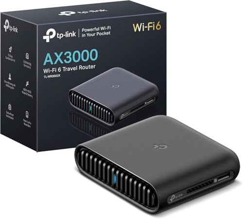 TP-Link Roam 6 AX3000 Dual-Band Wi-Fi 6 Travel Router – Multi-Gig Portable, OpenVPN, WireGuard, Public Network Sharing, Hotel/Cruise Approved, Phone Tethering, USB 3.0, Multi-Mode - TL-WR3002X