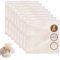 8 pièces Étamine Alimentaire 40x40cm Tissu Ourlé Mousseline Alimentaire, Lavable Réutilisable Grade 100 Toile en Coton Pur Non Blanchi, Passoire pour Filtrer Fromage Beurre Jus Lait de Noix