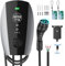 Evjuicion Wallbox 7,4 kW Monofásico Estación de Carga de Coche Eléctrico 6A-32A, 0-12H con Pantalla Digital Grande Rápida Cargador Coche Eléctricos Tipo 2 con Cable Carga 5m para Interior/Exterior