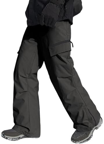 Genérico Pantalon Esqui Hombre Calentar Esqui Pantalon Esquiar Senderismo Pantalón Escalada Trekking Pantalones Nieve Softshell Impermeables