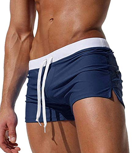 Kfnire Bañadores de natación, Pantalones Cortos de los Hombres de Secado rápido Playa Surf Corriendo Pantalones Cortos de natación Boxeadores Calzoncillos