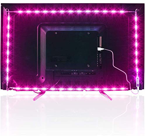 MY LAMP 5M LED TV Backlight USB Bias Lighting with 16 Colors and 4 Dynamic Mode for 65 to 75 Inch HDTV,PC Monitor,Led Light Strip