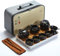 Fanquare Portable Travel Tea Set, Handmade Kungfu Teapot, Porcelain Teacups, Bamboo Tea Tray with Travel Bag, Black