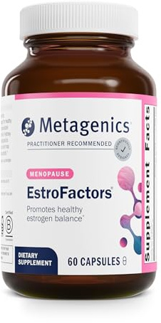Metagenics EstroFactors - Estrogen Metabolism & Detox Support with Beta-Carotene, Curcumin & Phytonutrients - Supports Women's Health, Heart & Menopause Relief* - Non-GMO Gluten-Free - 60 Tablets