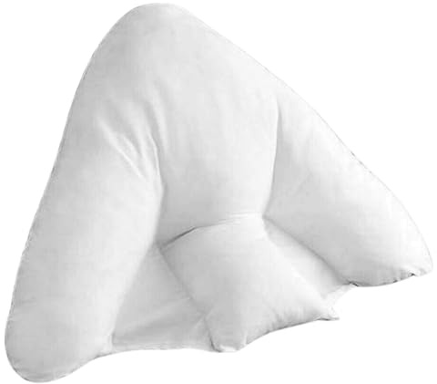Bedding Home Luxury Backrest Reading Pillow | Hypoallergenic Batwing Lumbar Support Cushion For Neck & Back Pain | 100% Virgin Hollow Fiber Filling