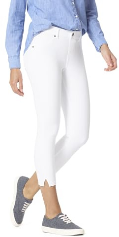 HUE Essential Denim Capri con Ranuras para Los Tobillos - Calcetines Mujer