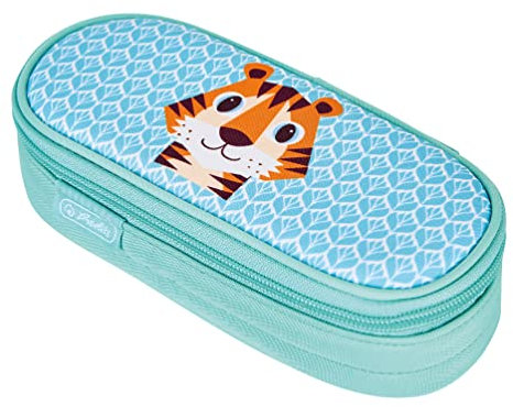herlitz 50038954 Faulenzer Etui, Cute Animals Tiger, 1 Stück