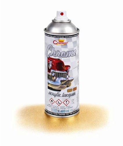 Chromlack Spray 400ml div. Farben Chrom Effektspray Dose (Gold)