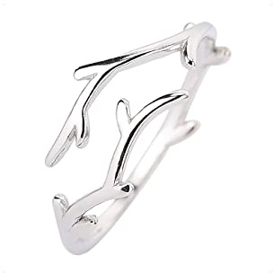 KONFEN Anillos Ajustable Plata 925, Anillo Rama Espinas Ajustables Mujer Hombres, Vintage Aneis Sortijas Dedo Anillas Fino Jewelry Regalos para Mujer Homem Women Men Niña Juvenil San Valentin
