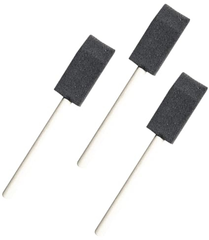 JECOMPRIS Lot de 3 Brosses en Éponge pour Nettoyage Automobile, Brosse de Ventilation et Grille sans Bavure en Bois et Mousse, pour Entretien Intérieur Voiture