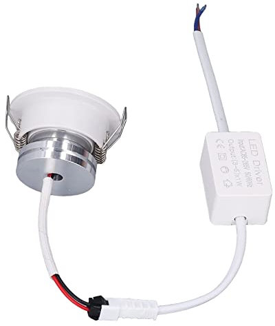 Tbest Lampada da Incasso a LED Mini Lampada da Incasso a Soffitto in Alluminio Ad Angolo Regolabile Bianco 85‑265 V Alloggiamenti Illuminazione per Interni (Luce Naturale 4000K)