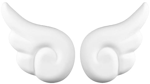 Flaconi Deco Casque Moto, Décoration Ailes d'ange pour Casque de Moto, Décoration de Casque de Moto, Accessoires pour Casque,Accessoires Décoratifs de Casque de Moto,pour Casque de Moto,Ski(Blanc)