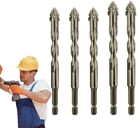 Outil de foret excentrique-foret à base de flûtes dentelées avec embouts coniques à haute dureté | pour perforer, bois, maçonnerie, béton, durable, PE