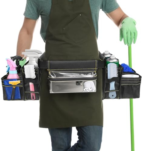 Cintura porta attrezzi da uomo, impermeabile, cintura da lavoro con tasche multiple, per lavori di edilizia, giardinaggio, elettricisti, pulizia idraulica