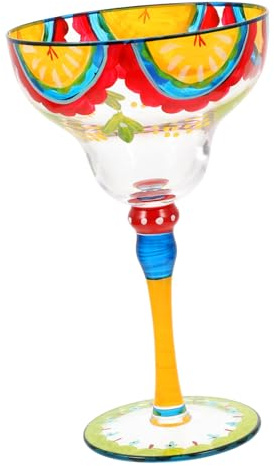 Ipetboom Bicchieri Da Margarita in Vetro Dipinto Decorativo Per Cocktail Vino e Dessert Da Tavola Feste e Uso Quotidiano
