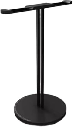 Ställ Hörlurshållare I Aluminium Stativ Dubbla Hängare Hållare Hörlurar Skrivbord Display Rack Fäste Hörlurs(Black)