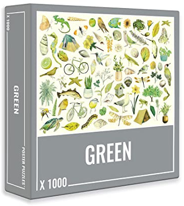 Green – Puzzle Vert de 1000 pièces pour Adultes avec Animaux, Plantes et scènes de la Nature !