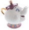 Disney Beauty & The Beast Mrs Potts Teapot Money Bank, White, Purple, Gold, Pink, Blue