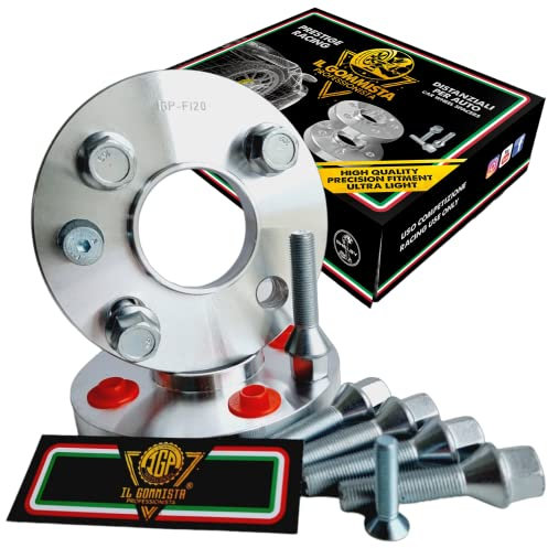 IGP 2 DISTANZIALI 16 mm 4 x 98 mozzo 58.1 + 8 BULLONI compatibili con FIAT 500-595 - 695 Abarth Cabrio type 312 dal 2007 al 2022 *OK AUTO RUOTA CERCHI IN LEGA