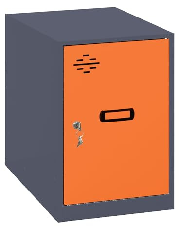 SimonRack Låsskåp, Metall, Antracit/Orange, 475x300x500