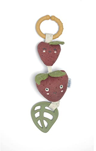 Mamas & Papas Linkie Teething Toy, Grateful Garden, Strawberry