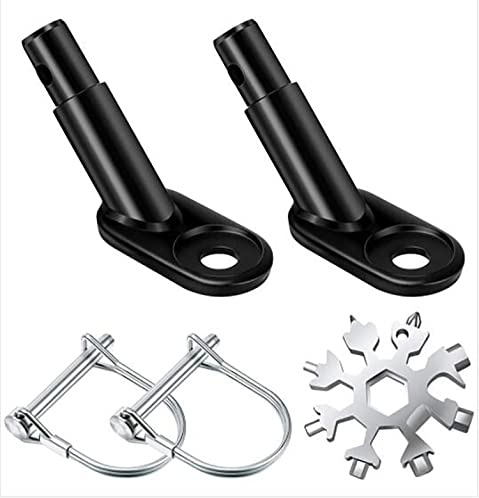 2 pièces Attelage de Remorque pour Vélo pour Activités Remorque pour Enfant Remorque pour vélo Remorque pour Chien Activités de Plein air avec Goupille de Sécurité Outil Multifonction Flocon de Neige