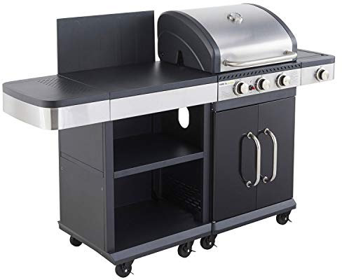Cook'in Garden - Barbecue au gaz FIDGI 3 avec desserte