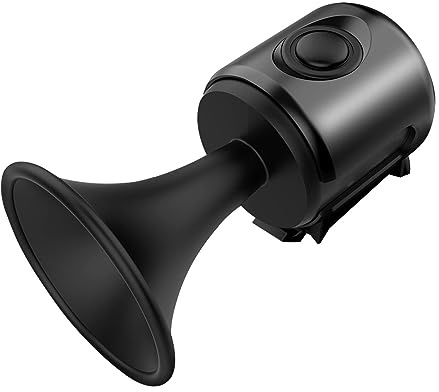 Kasmole Sonnette de vélo électronique | Klaxon de vélo électrique 120 DB | Klaxon de vélo électrique à Piles avec Bouton de Veille Super Long avec/Cloche de vélo étanche IPX4 pour Adultes