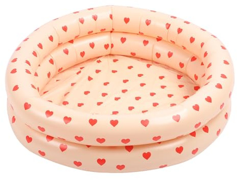 Piscina Gonfiabile Rotonda Modello a Cuore Vintage Addensare Piscina per Bambini per Piscina Gonfiabile Rosa per Interni Piscina per Bambini Vintage Rosa Addensata Piscina