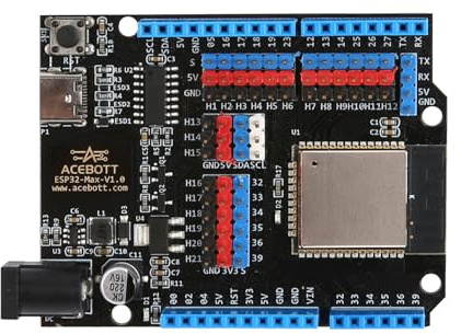 ESP32 Development Board Max V1.0 Compatible with Arduino, USB-C, Wi-Fi, Bluetooth, MicroPython Compatible, Single Board Computer Suitable for Building Mini PC/Smart Robot/Game Console (QA009)