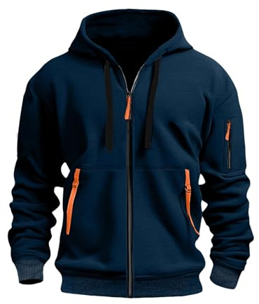 Sweat A Capuche Homme Sweatshirts Pull Polaire Marque Chaude Militaire Manches Longues Sweat-Shirts Zippé De Sport Grandes Tailles Veste De Travail Avec Capuche Hoodie Pour Hiver Et Automne S-5xl