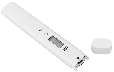 aqxreight PH Meter Tester Detector 0.01PH High Accuracy HD LCD Display 1 Button Operation High Sensitivity Probe with Protection Fluid for Water Testing