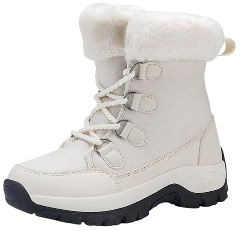 Scarpe da Trekking 2026 Saguaro Barefoot Stivali Donna Bassi Montagna Doposci Uomo Neve Impermeabili Bambino Scarponcini Bambina (Beige,40)