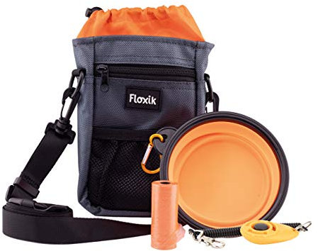 Floxik Premium Futterbeutel | praktischer Allrounder Leckerli-Beutel für Hunde | Leckerlie-Tasche für Hundetraining & Welpenerziehung