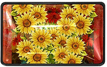 4 Pcs Drawer Pull Handle for Dresser Kitchen Cabinets Wardrobe Sunflowers Yellow Red Floral Paint